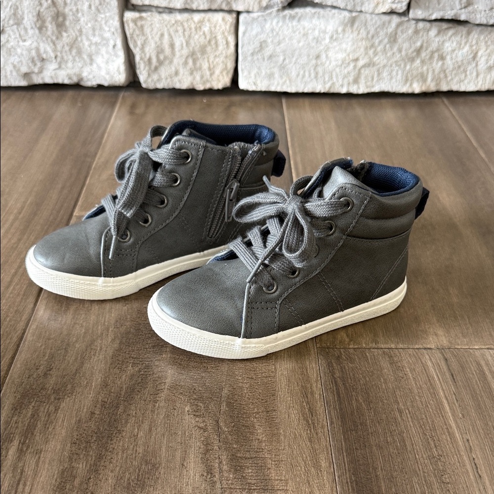 Cat & Jack Gray Kids High-Top Sneakers